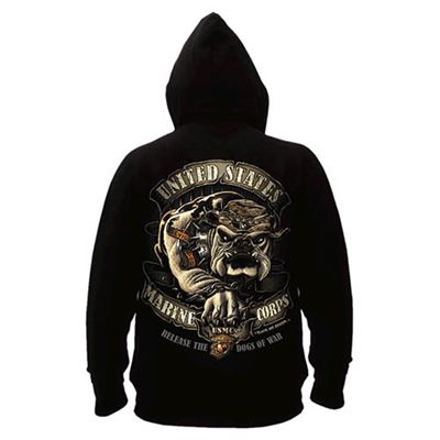 Sweat à capuche USMC BULLDOG NOIR ROTHCO 80333 2