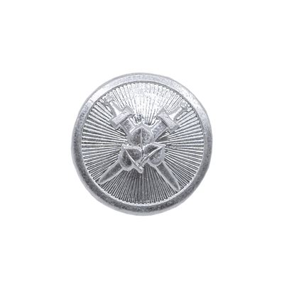 Bouton avec le symbole SK (épées et feuilles) 25 mm ARGENT