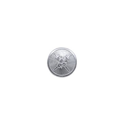 Bouton avec le symbole SK (épées et feuilles) 15 mm ARGENT