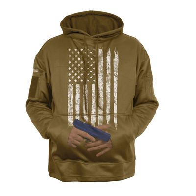 Sweat à capuche CONCEALED CARRY avec drapeau américain COYOTE ROTHCO 8081 2