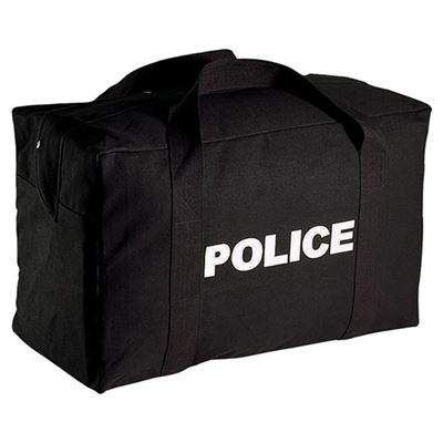 Grand sac avec inscription POLICE NOIR