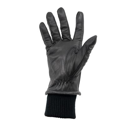 Gants en cuir D'HIVER avec bord-côte pour femmes NOIRS  815471 2