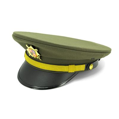 Casquette / Casquette militaire tchèque avec insigne doré VERT