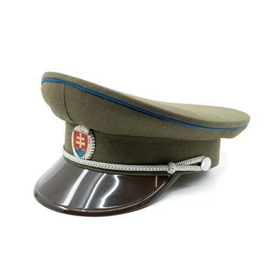 Casquette SK insigne argenté, visière en plastique, ligne bleue VERTE