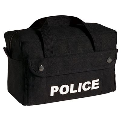 Petit sac avec inscription POLICE NOIR