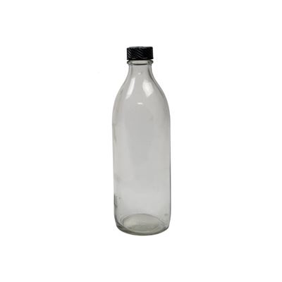 Flacon en verre à col étroit de 300 ml avec bouchon en plastique