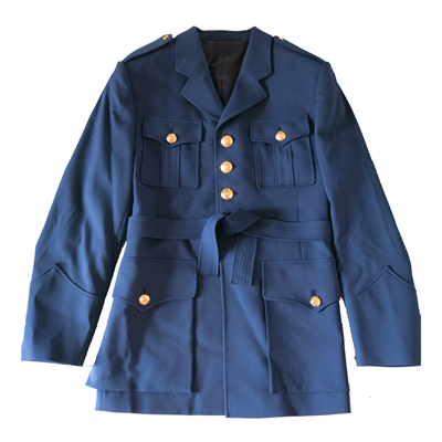 Veste garde d'honneur BLEUE boutons dorés