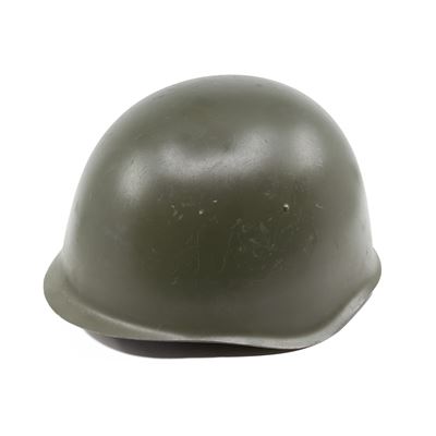 Casque AČR vz.80 en acier VERT mentonnière en nylon d'occasion