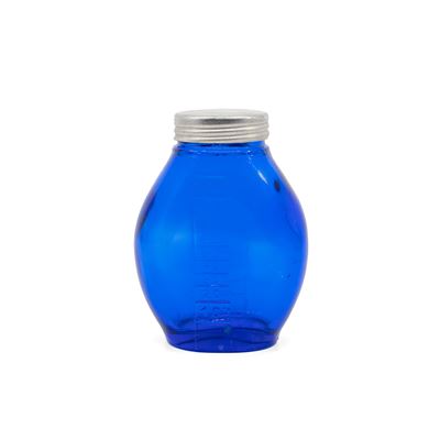 Flacon en verre avec bouchon PLIVÁTKO et mesure de 100 ml BLEU
