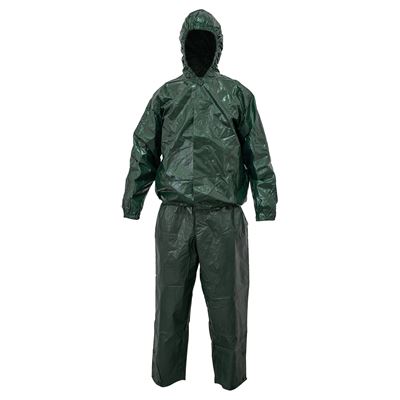 Ensemble imperméable à la pluie PVC VERT