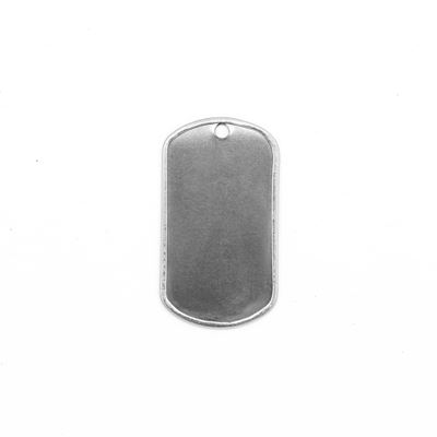 Marque d'identification DOG TAG US INOX ARGENT