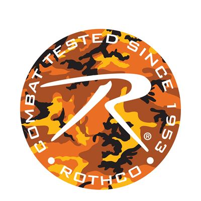 Autocollant rond ROTHCO ORANGE CAMO