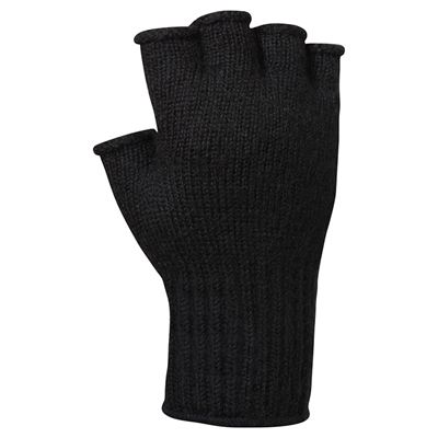 Gants en laine sans doigts US NOIRS Armée américaine 8411 2