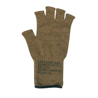 Gants en laine sans doigts US COYOTE BROWN Armée américaine 84110 2