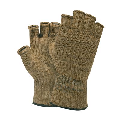Gants en laine sans doigts US COYOTE BROWN