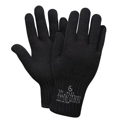 Gants en laine US NOIRS
