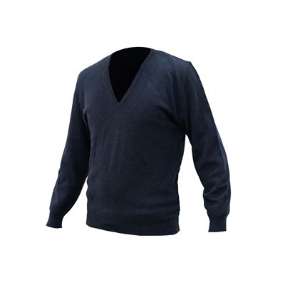 Pull SK coupe en V BLEU d'occasion