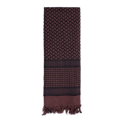 Foulard SHEMAGH 105 x 105 cm MARRON FONCÉ-NOIR