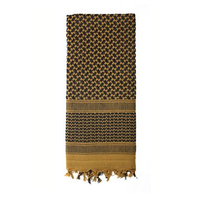 Foulard SHEMAGH 105 x 105 cm COYOTE-NOIR