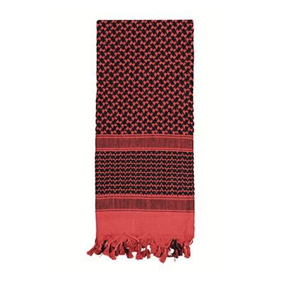 Foulard SHEMAGH 105 x 105 cm ROUGE ET NOIR