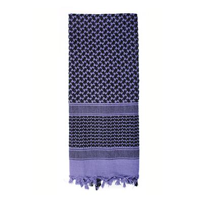 Foulard SHEMAGH 105 x 105 cm VIOLET-NOIR