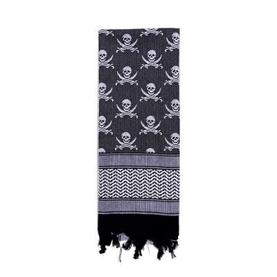 Foulard SHEMAGH LEBKY 107 x 107 cm BLANC-NOIR