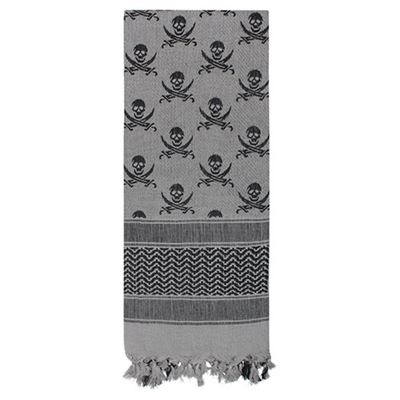 Foulard SHEMAGH LEBKY 107 x 107 cm GRIS-NOIR