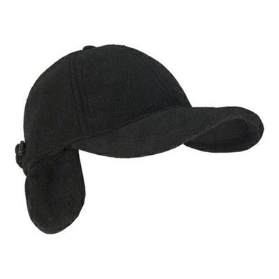Bonnet d'hiver avec oreillettes FLEECE NOIR
