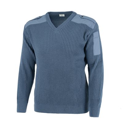 Pull français AIR FORCE coupe en V BLEU