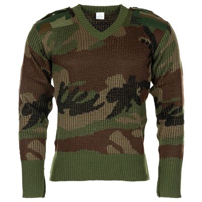Pull français en V camouflage CCE
