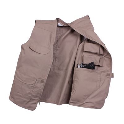 Gilet CONCEALED CARRY léger KHAKI ROTHCO 86700 5