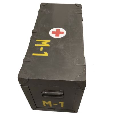 Caisse en bois sanitaire M-1 70 x 40 x 31 cm VERTE Armée tchèque 870-M1 3