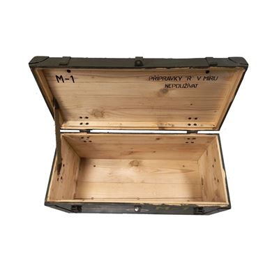 Caisse en bois sanitaire M-1 70 x 40 x 31 cm VERTE Armée tchèque 870-M1 2