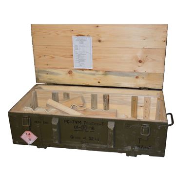 Caisse en bois provenant de munitions PG 7 usagées Armée tchèque 87027129 2