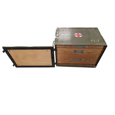 Coffre médical en bois à trois tiroirs PKT pour instruments Armée tchèque 870278-3 3