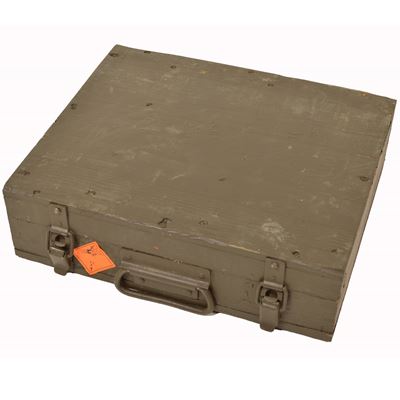 Caisse en bois pour munitions, type valise 82-EO-M, d'occasion, deuxième choix.