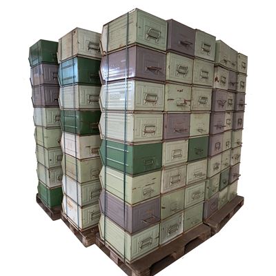 Caisse métallique de rangement biseautée 63 kg / 400 × 600 × 300 mm d'occasion  871201 2