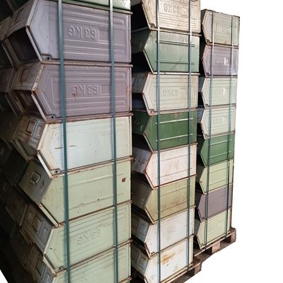 Caisse métallique de rangement biseautée 63 kg / 400 × 600 × 300 mm d'occasion  871201 4