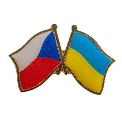Insigne du drapeau de l'amitié UKRAINE et RÉPUBLIQUE TCHÈQUE