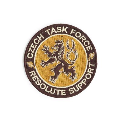 Écusson CZECH TASK FORCE - RESOLUTE SUPPORT velcro MARRON