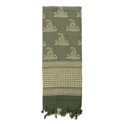 Foulard SHEMAGH 107 x 107 cm GADSDEN SNAKE FOLIAGE