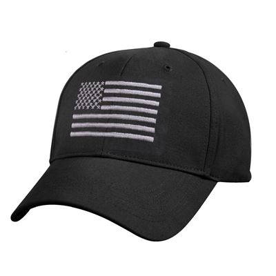 Casquette baseball drapeau américain NOIR/ARGENT