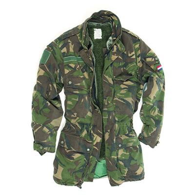 Veste parka hollandaise avec doublure en fourrure DPM d'occasion