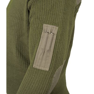 Pull ITALIEN col en V en laine VERT Armée italienne 91035911 2