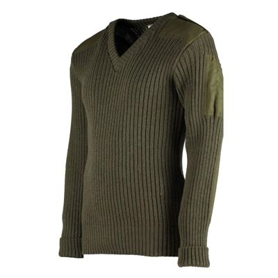 Pull britannique JUMPER UTILITY à col en V VERT d'occasion