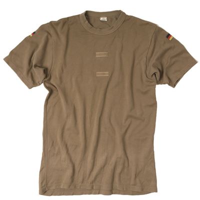 T-shirt BW TROPEN avec petits drapeaux MARRON utilisé Bundeswehr 91101500 2