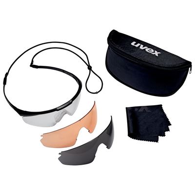 Lunettes tactiques APACHE SPEC SET NOIRES UVEX 9112265 2