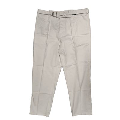 Pantalon BW en coton avec ceinture BLANC
