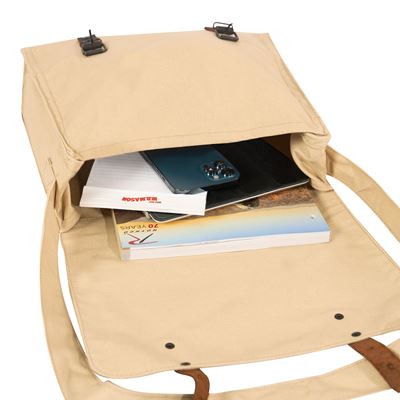 Sac à bandoulière en toile VINTAGE avec sangles en cuir KHAKI ROTHCO 9122 2