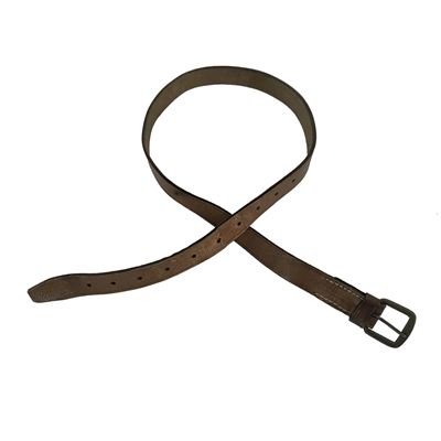 Ceinture de pantalon ČSLA 25 mm étroite en cuir clair usagée